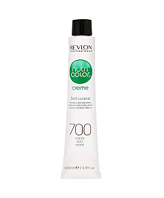 Revlon Professional Nutri Color Creme 700 Green - Крем-краска 3 в 1, тон зеленый 100 мл